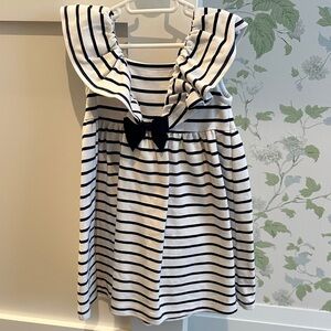 Janie and Jack Black and White Striped Dress